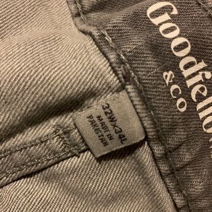 Good fellow grey mens total flex slim jeans (used) 32x34 (defects)